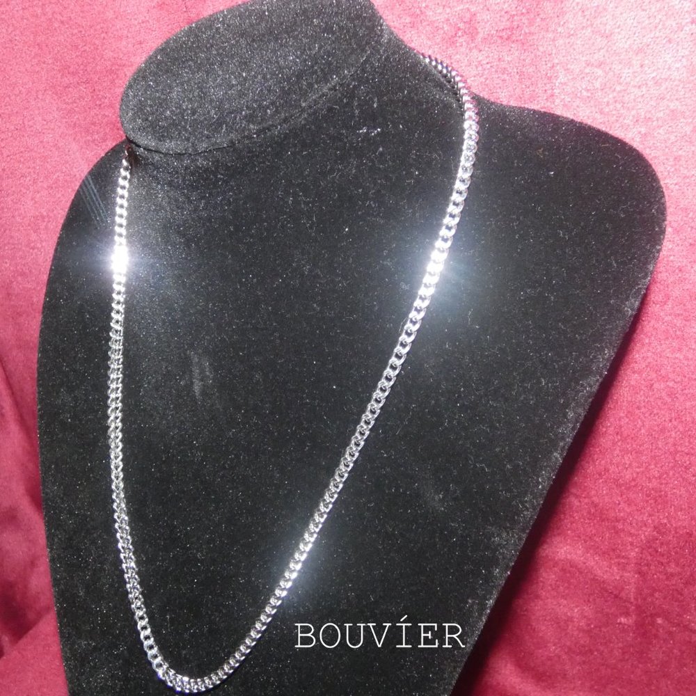 18K White Gold 3mm  Franco Chain - Picture 2 of 3